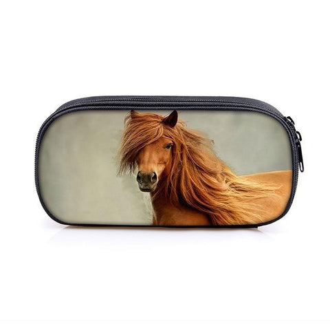 Mnsruu Astuccio per matite con cavalli, per ragazzi e ragazze, grande capacità, scuola, ufficio, cancelleria, organizer, con cerniera, per bambini, adolescenti, adulti, A1459 Mnsruu Astuccio per matite con cavalli, per ragazzi e ragazze, grande capacità, scuola, ufficio, cancelleria, organizer, con cerniera, per bambini, adolescenti, adulti, A1459